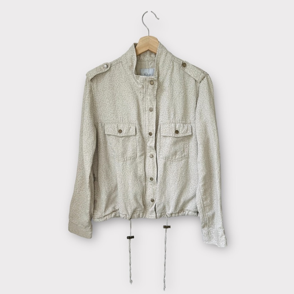Rails Cheetah Jacket – Collins White Animal Print Utility Style Size M